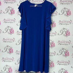 Jules & Leopold dress formal royal Blue Ruffled Mini Dress
